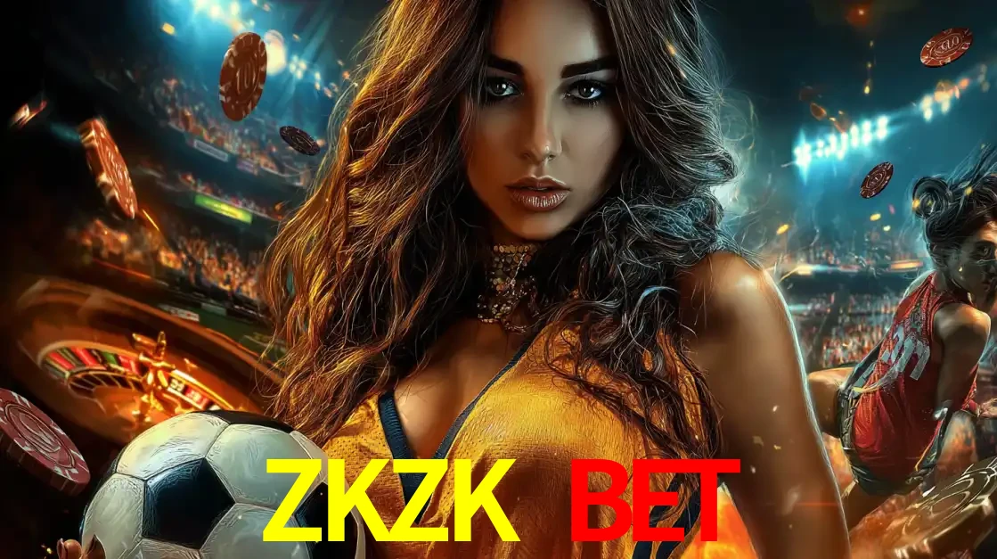 Mulher segurando uma bola de futebol em uma montagem que mistura a paixão esportiva com a emoção da roleta de cassino, tudo disponível na plataforma ZKZK BET.